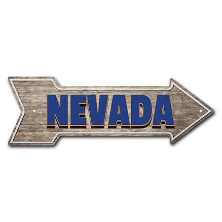 Signmission Nevada Arrow Sign Funny Home Decor 24in Wide P-ARROW8-999717